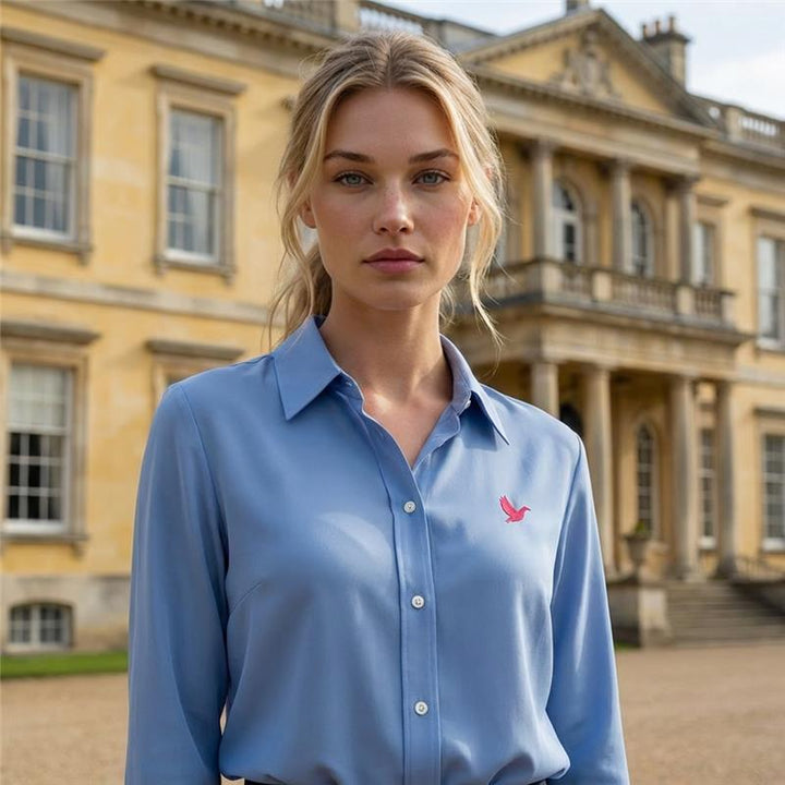 Oxford Bluse Damen - Ente pink
