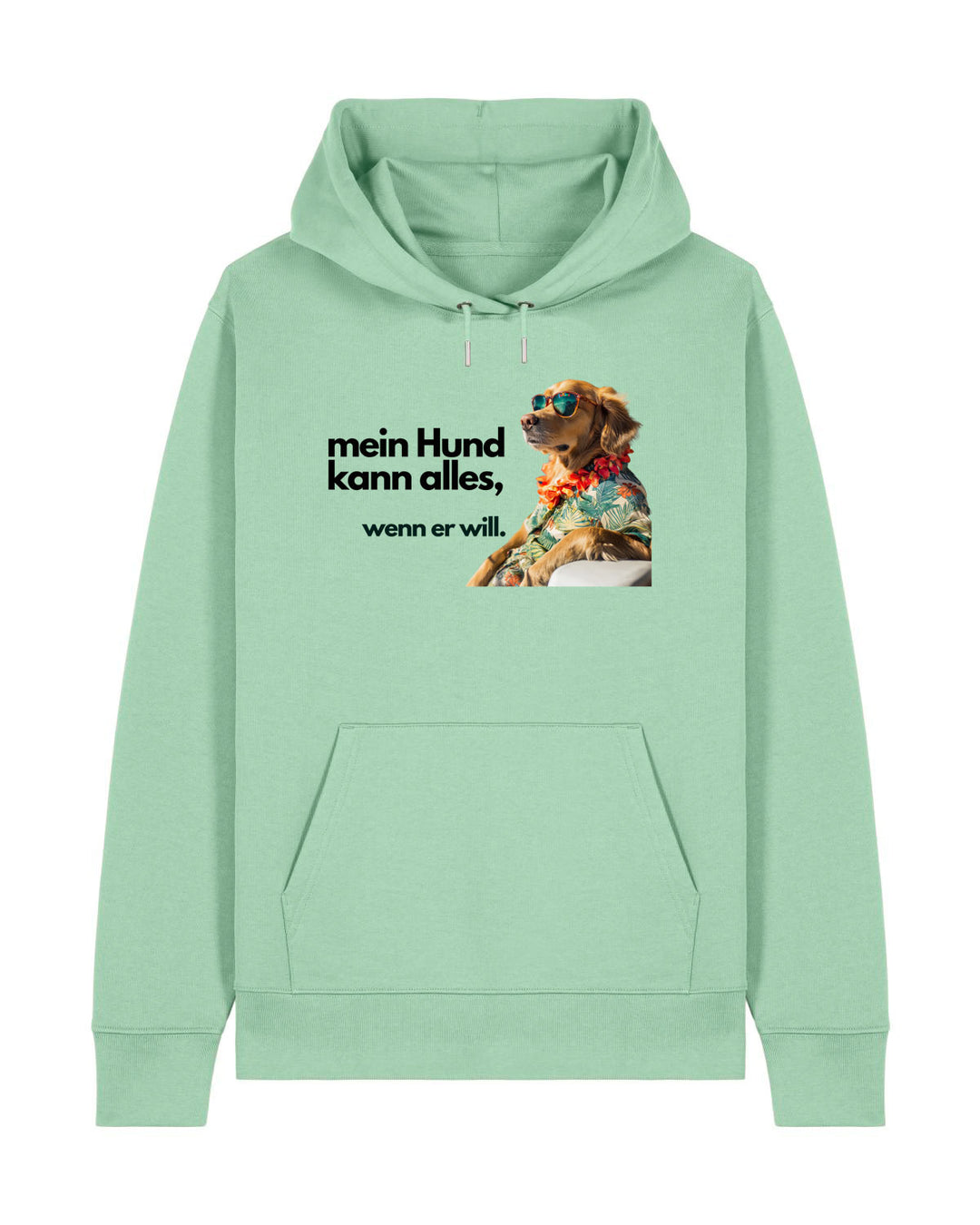 Mein Hund kann alles Goldie - Organic Hoodie frontprint