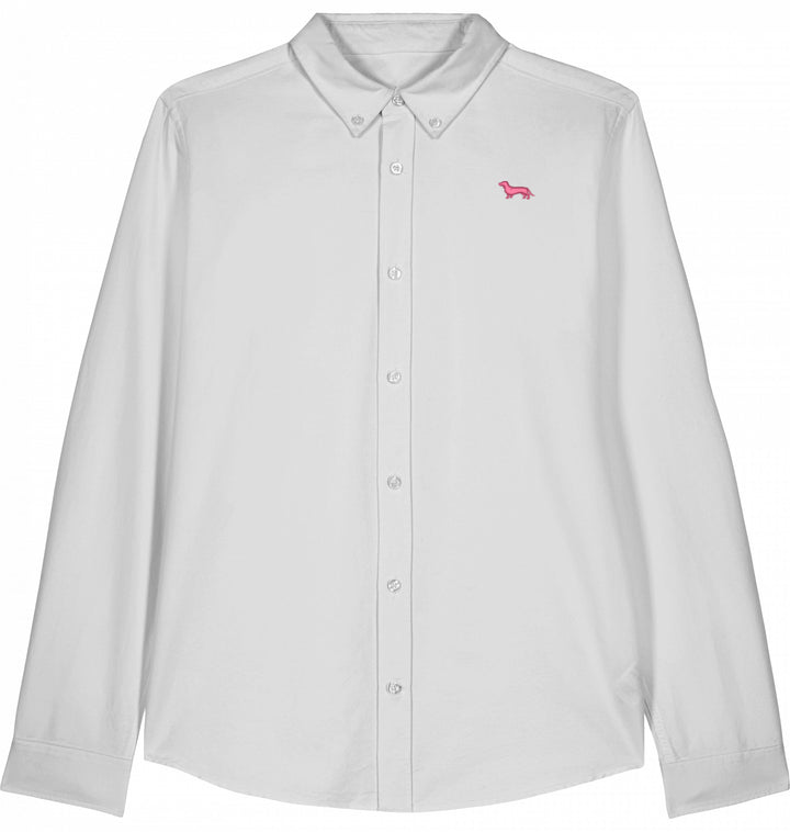 Oxford Hemd Herren - Dackel pink