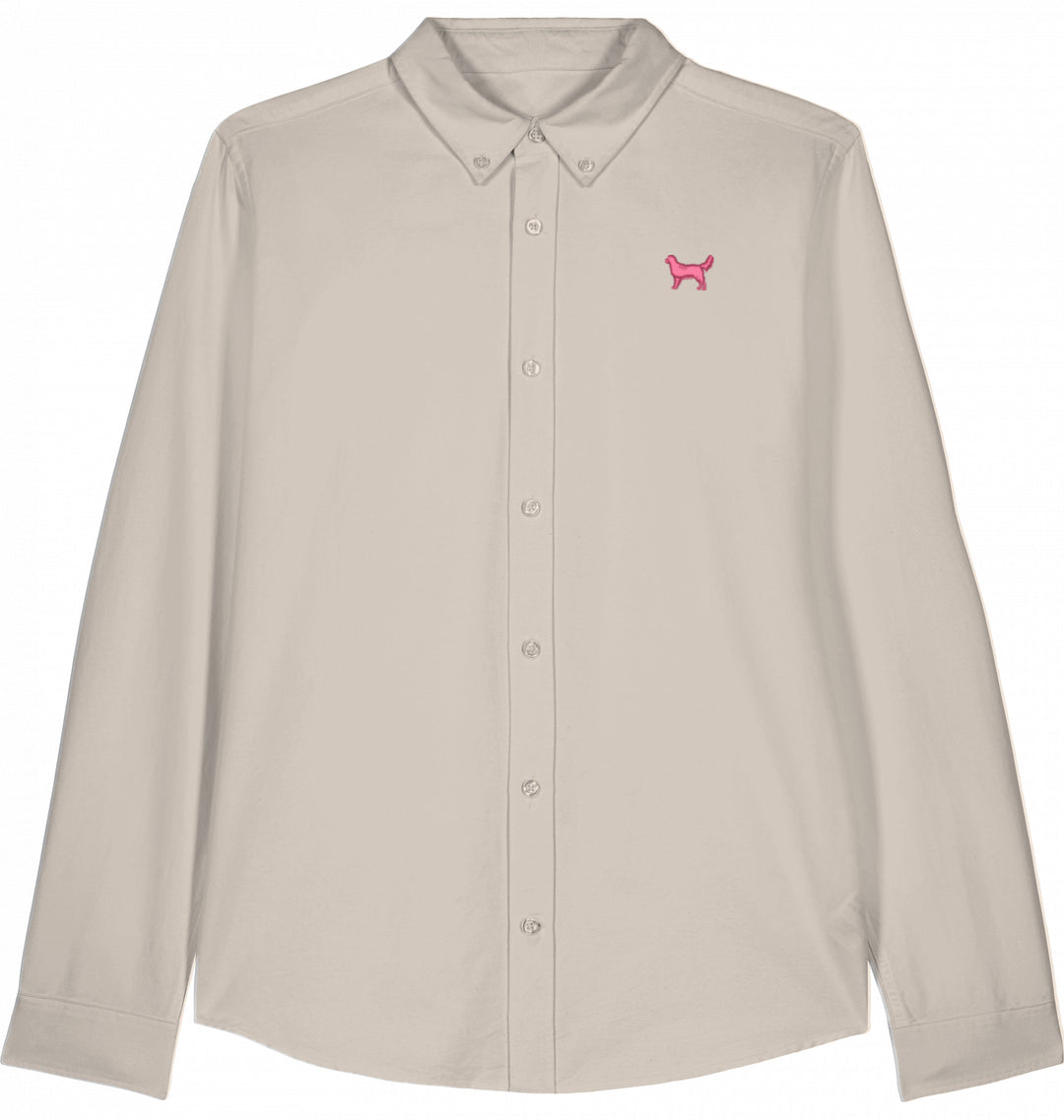 Oxford Bluse Damen - Golden Retriever pink