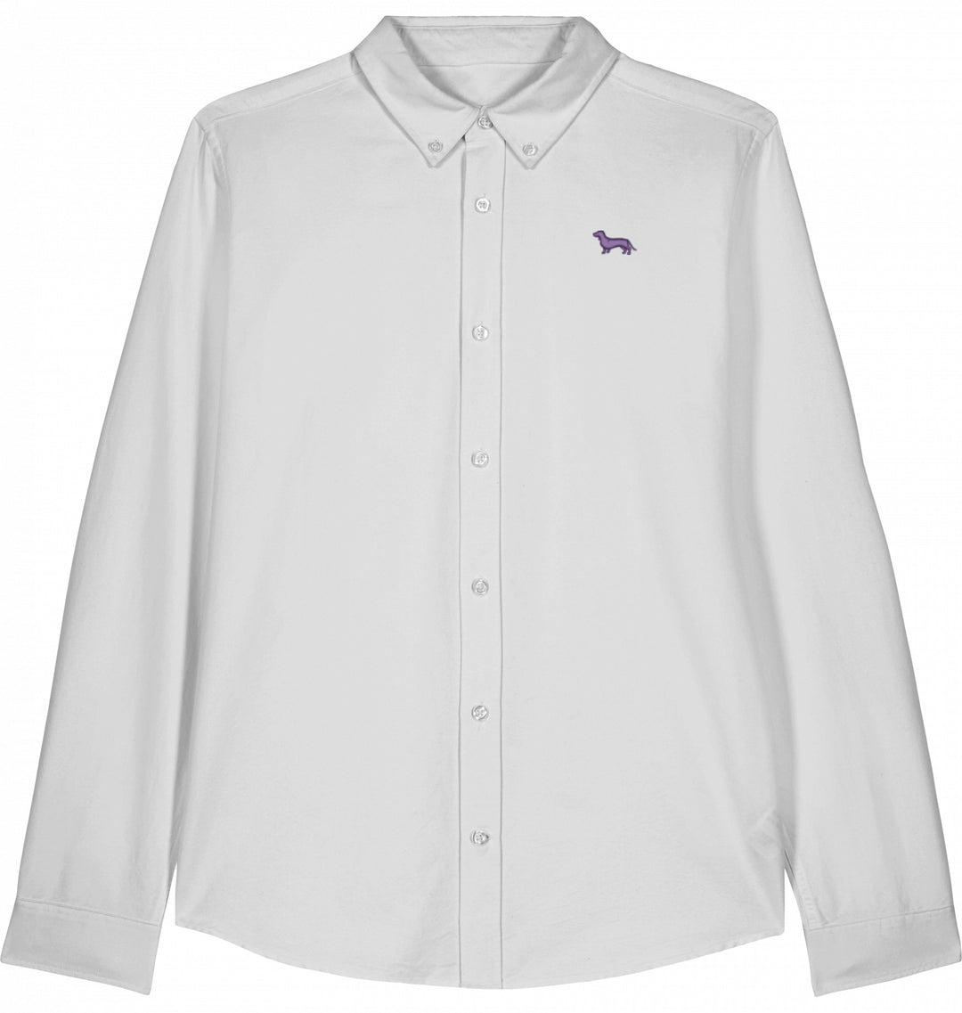 Oxford Bluse Damen - Dackel lila