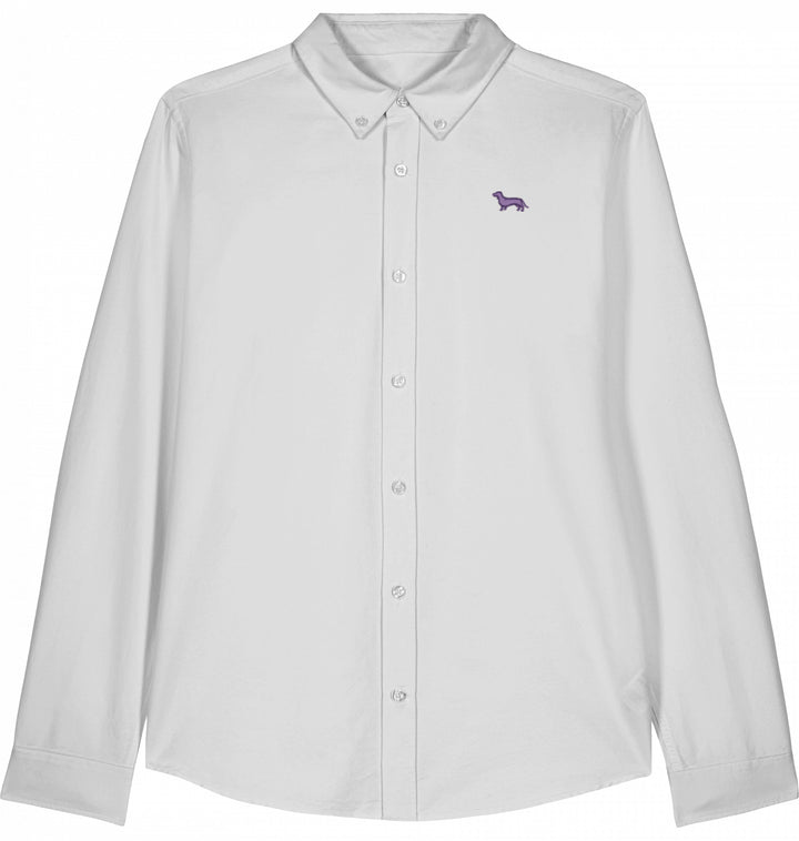 Oxford Bluse Damen - Dackel lila