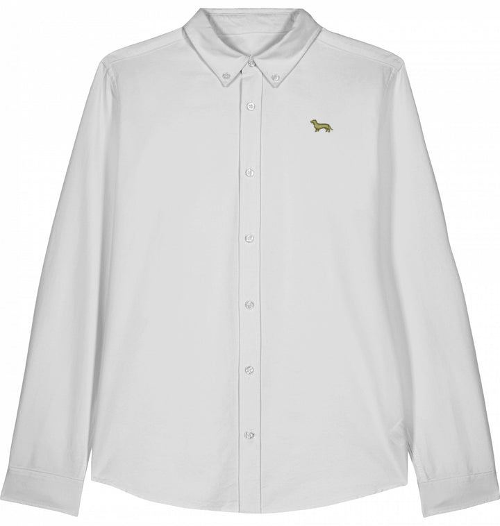 Oxford Bluse Damen - Dackel grün