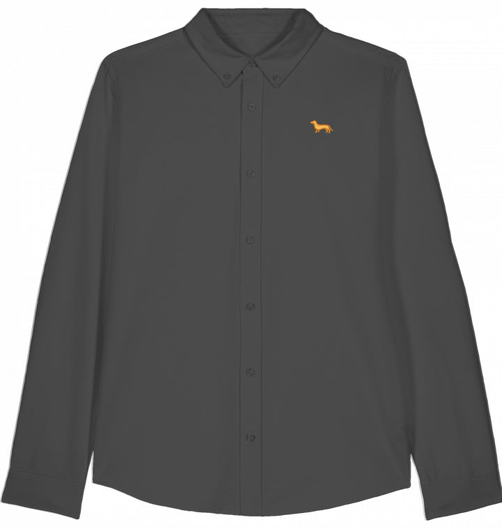 Oxford Bluse Damen - Dackel gelb