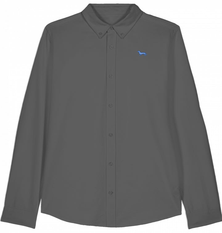 Oxford Hemd Herren - Dackel blau