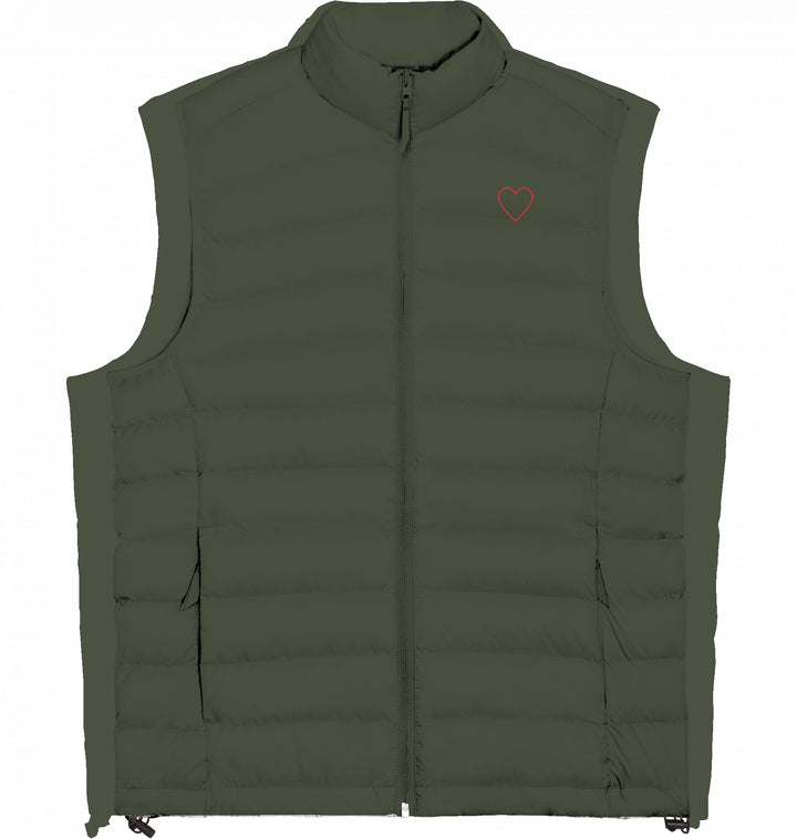 Love in light lines - Damen Daunenweste Organic