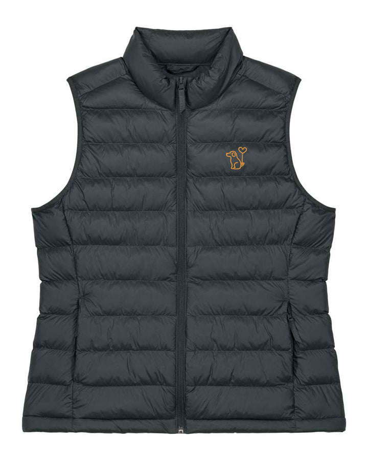 Daunenweste Damen - Art Dog gold
