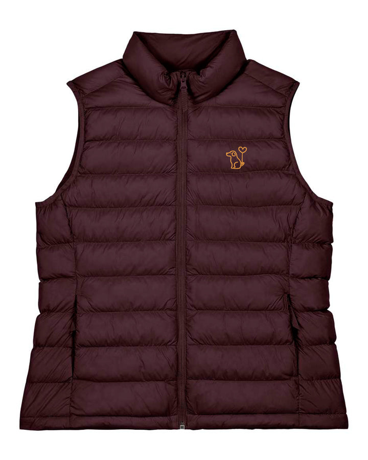 Daunenweste Damen - Art Dog gold