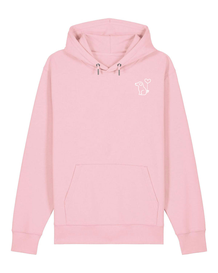 Art Dog White - Organic Hoodie (Stick)