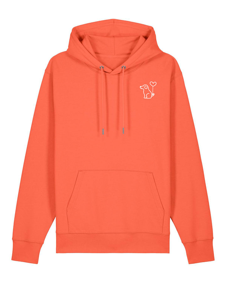 Art Dog White - Organic Hoodie (Stick)