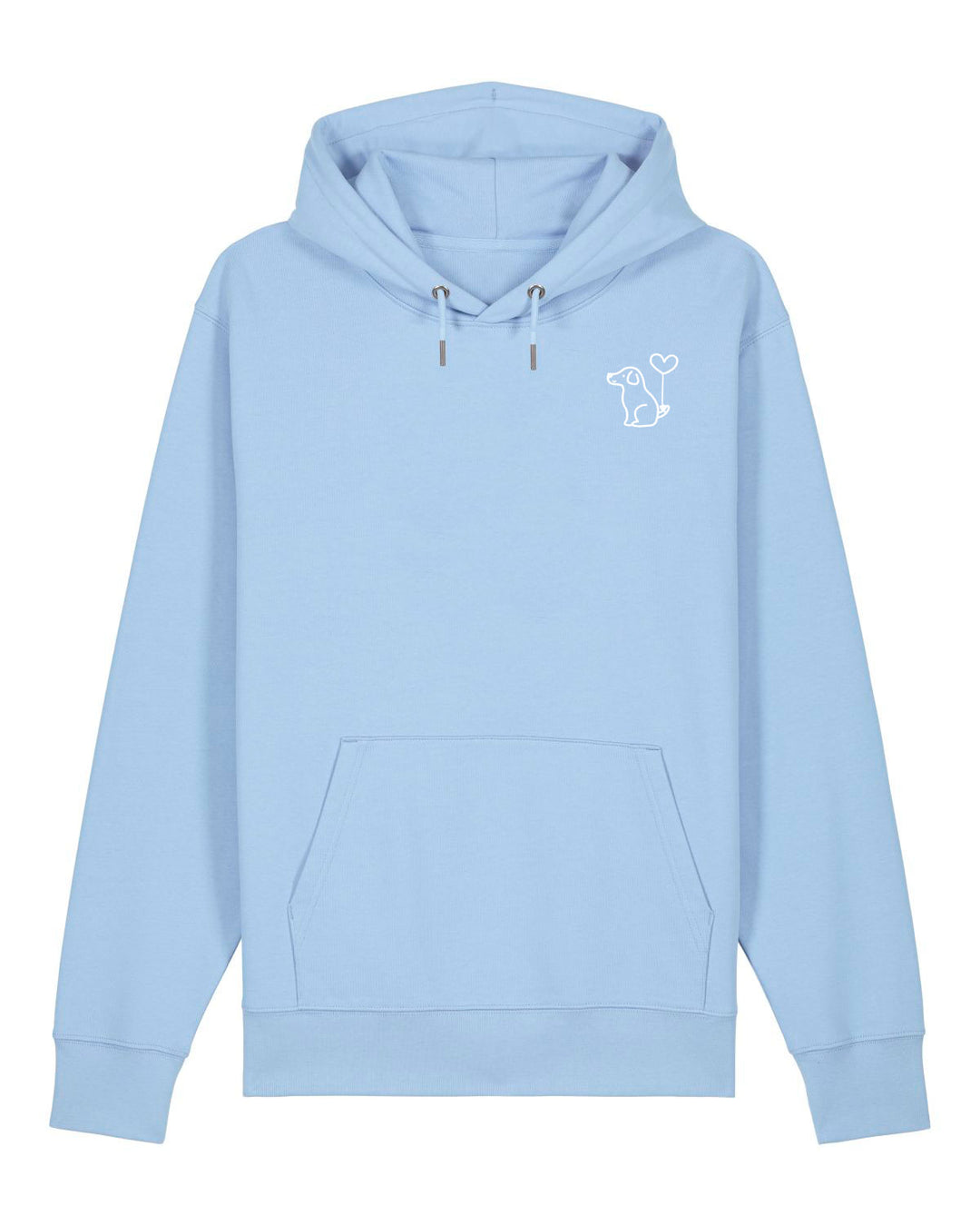 Art Dog White - Organic Hoodie (Stick)