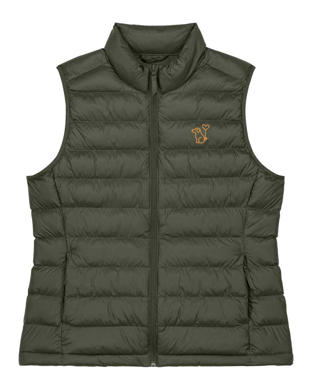 Daunenweste Damen - Art Dog gold
