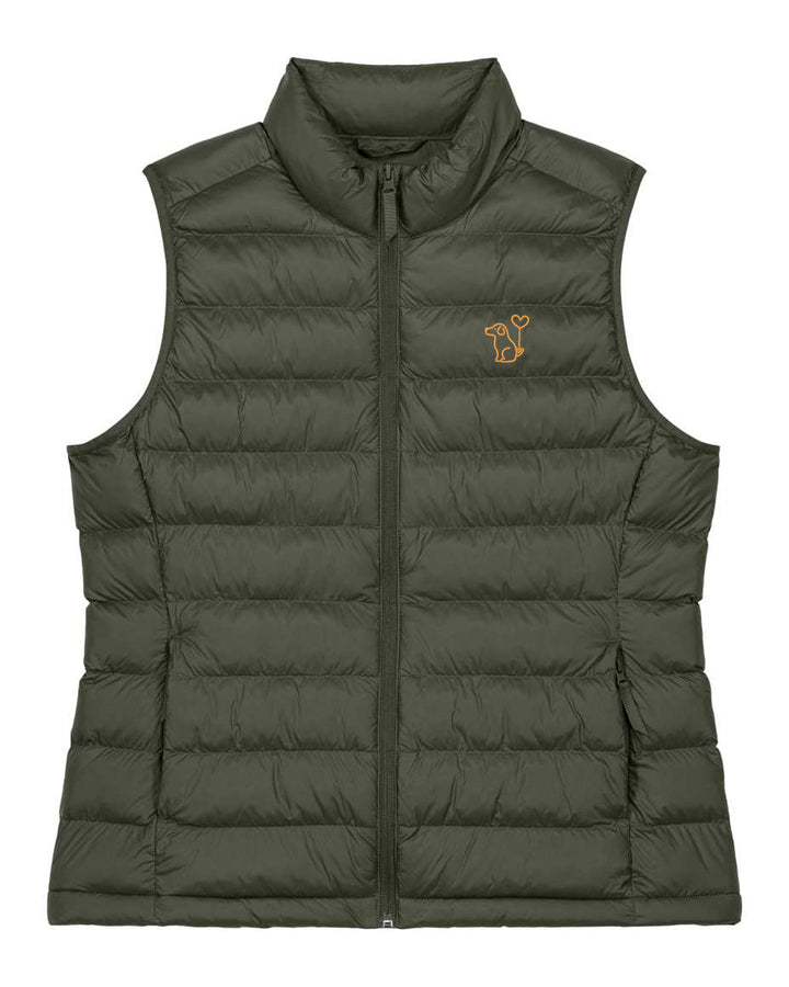 Daunenweste Damen - Art Dog gold