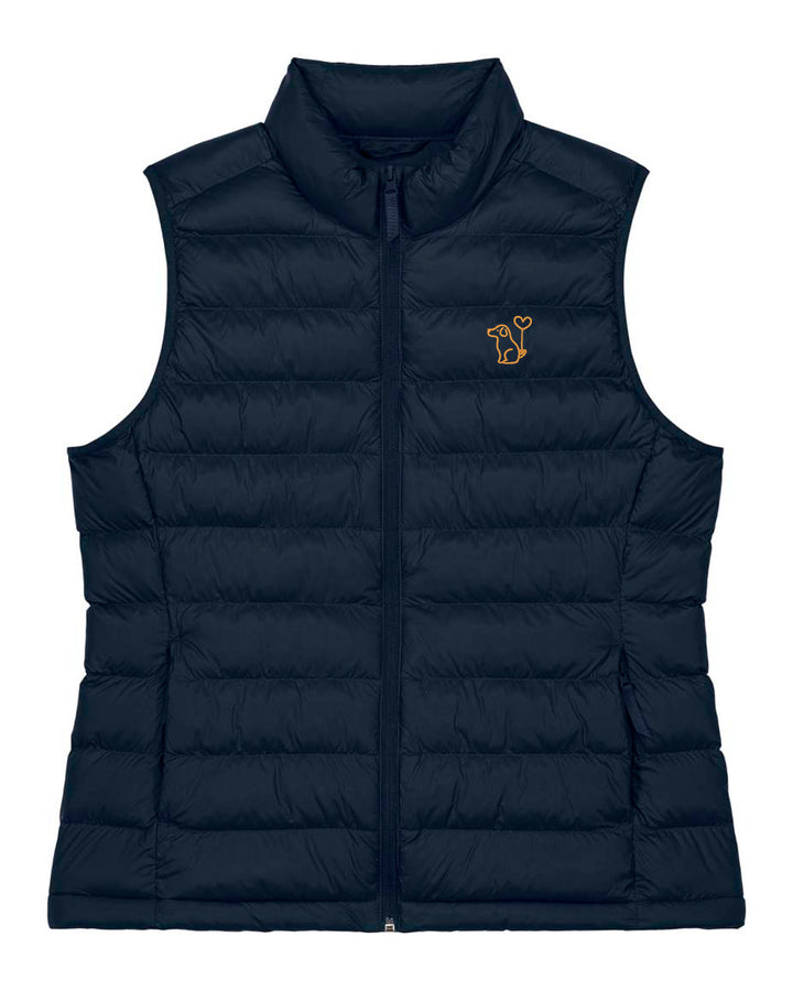 Daunenweste Damen - Art Dog gold