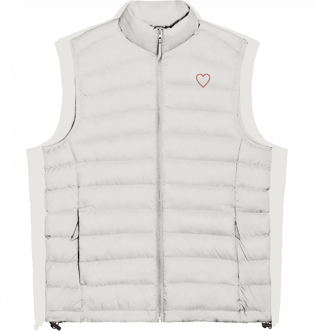 Love in light lines - Damen Daunenweste Organic