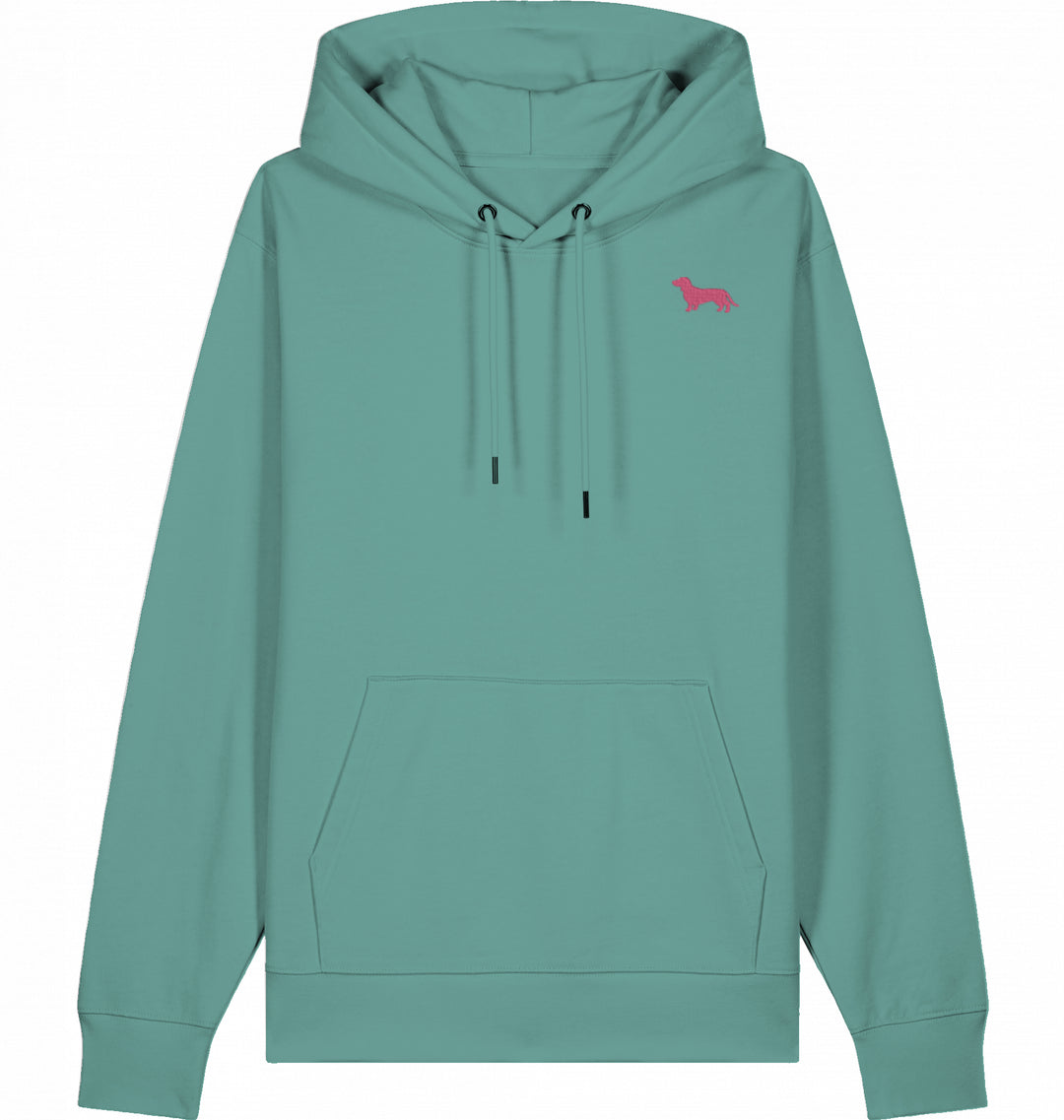 Dachshund Love pink- Organic Hoodie