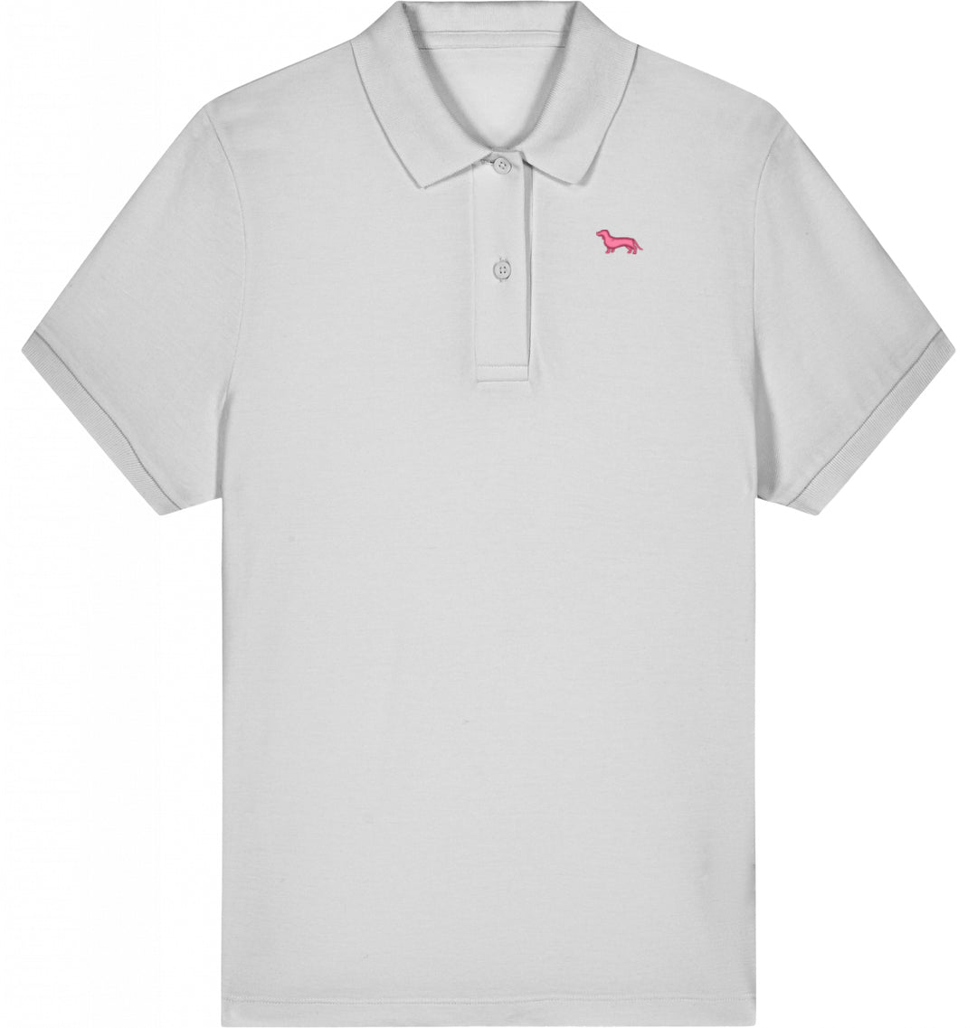 Polo Shirt Damen Organic Dackel pink