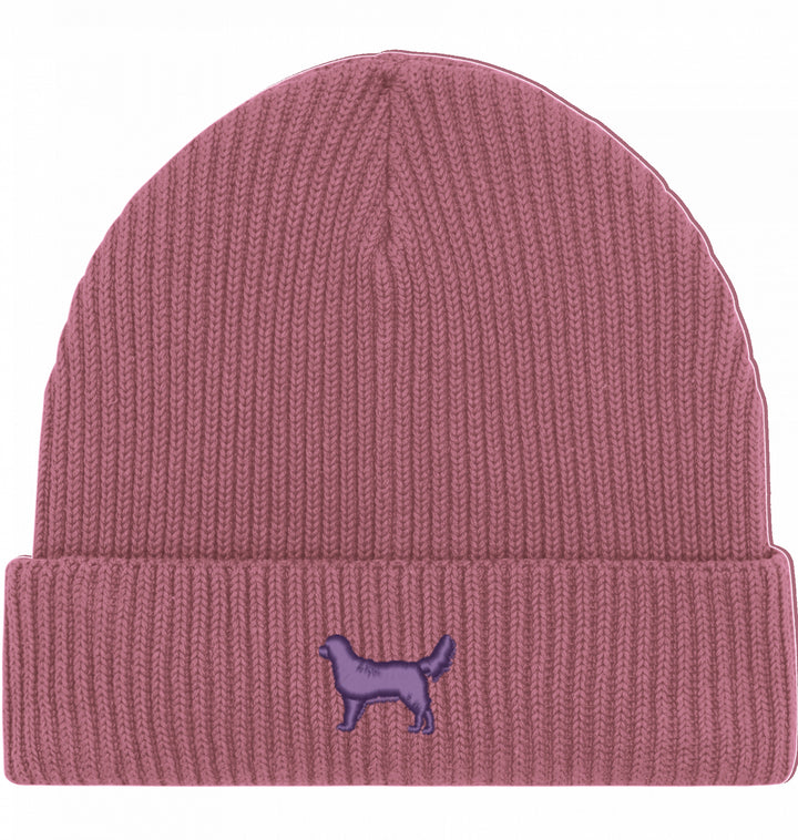 Fisherman Beanie organic - Golden Retriever lila