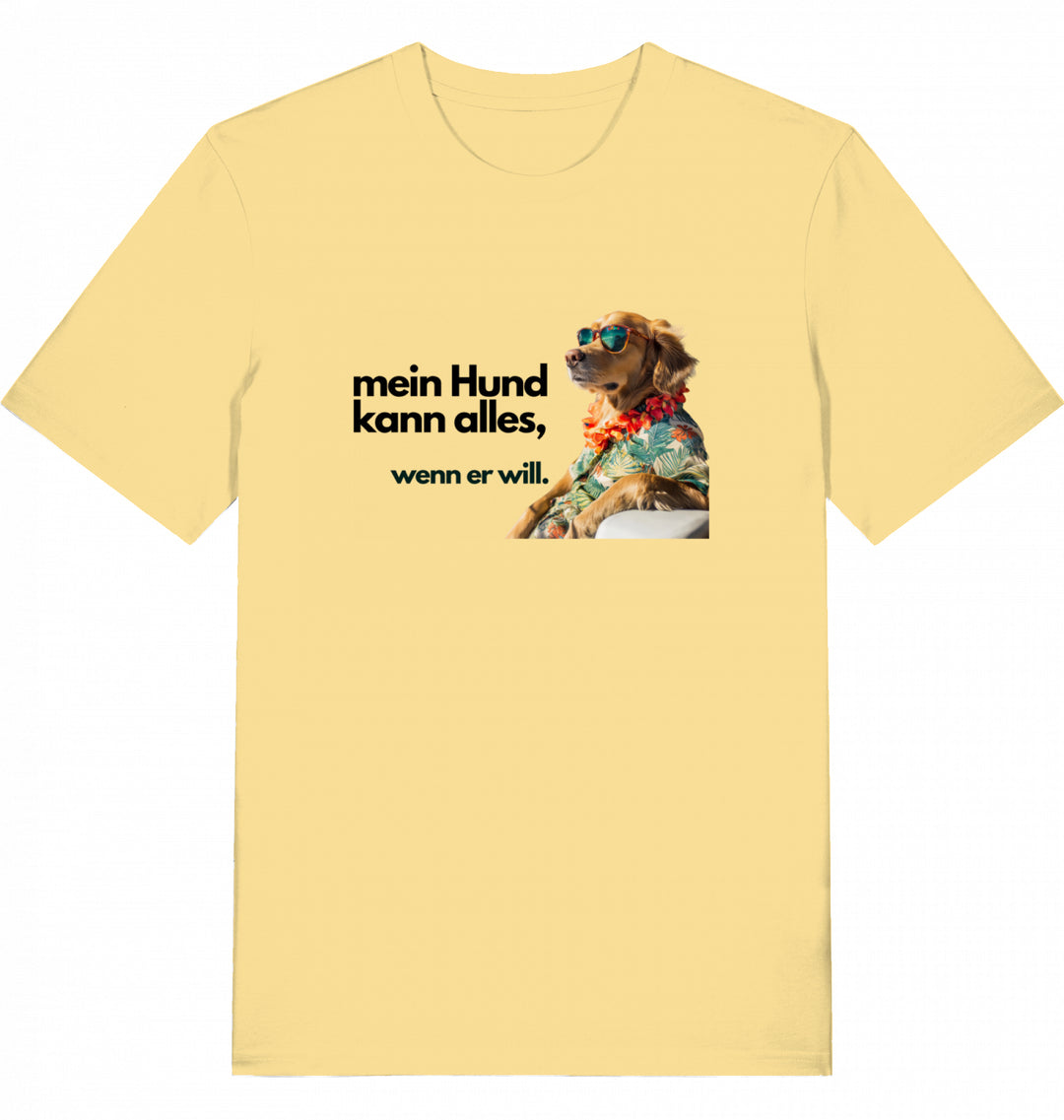 Mein Hund kann alles Goldie - Organic T-Shirt frontprint