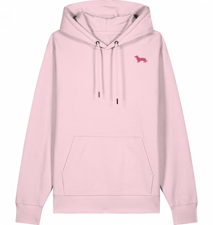 Dachshund Love pink- Organic Hoodie