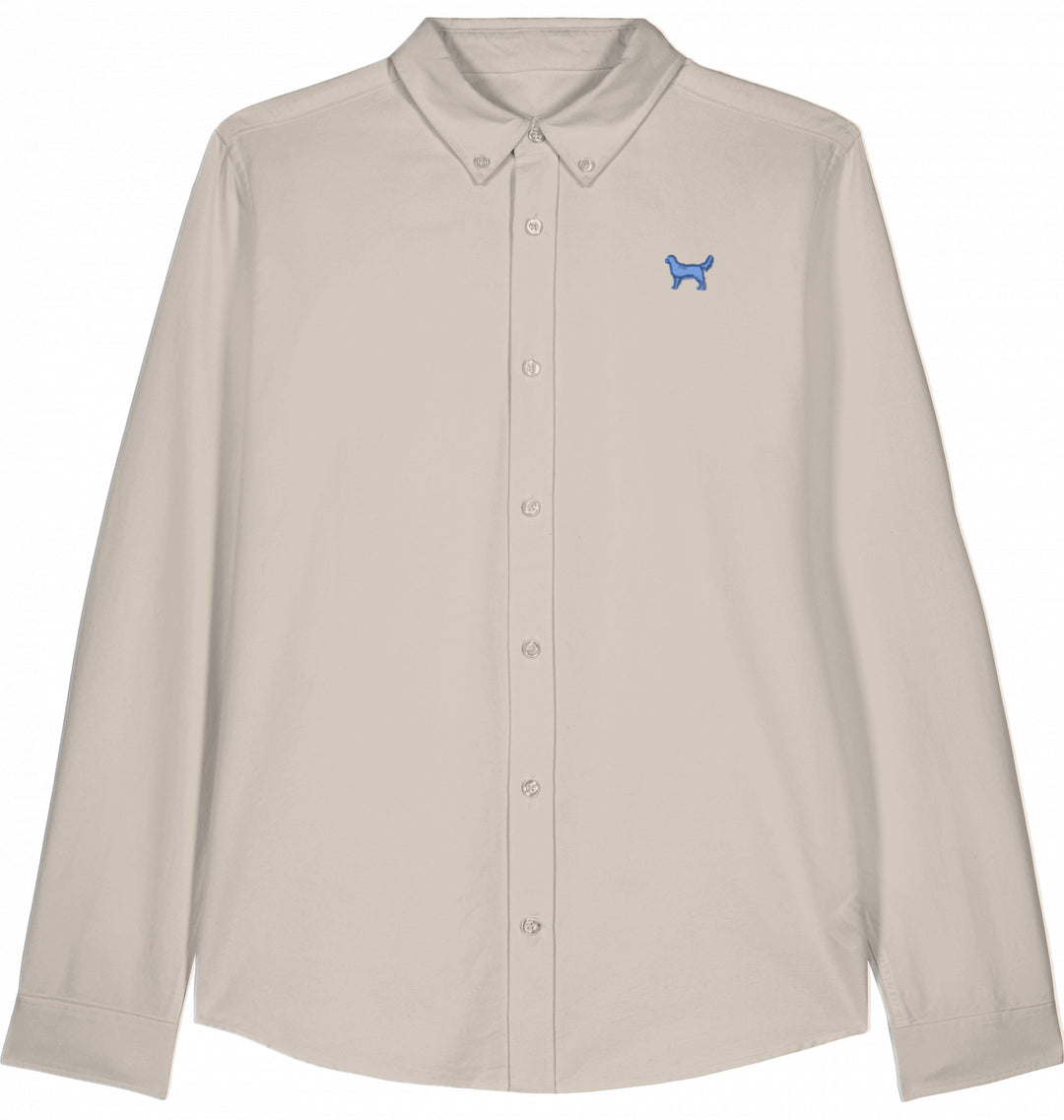Oxford Bluse Damen - Golden Retriever blau