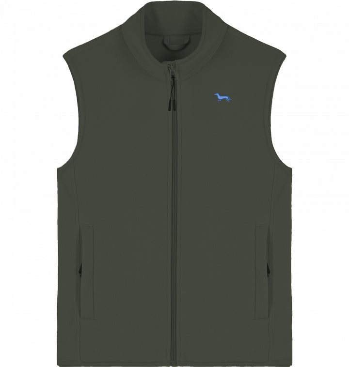 Fleeceweste Organic - Dackel blau