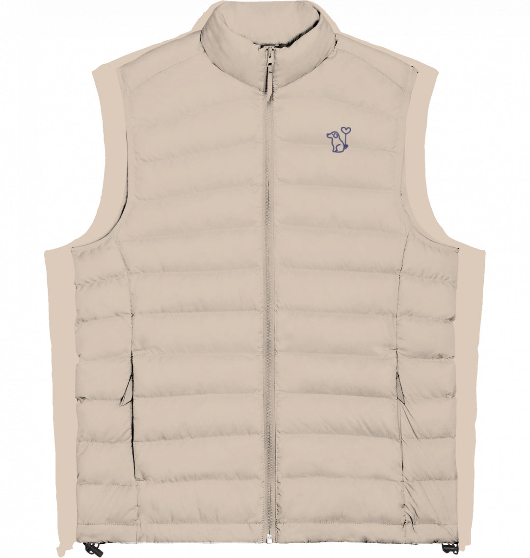 Art Dog Blue - Damen Daunenweste Organic