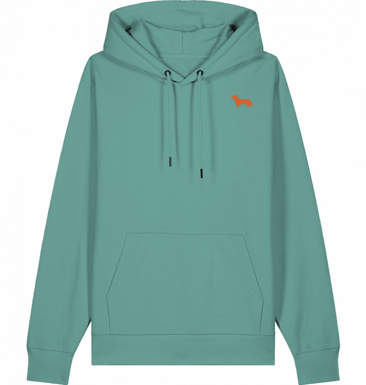 Dachshund Love orange - Organic Hoodie