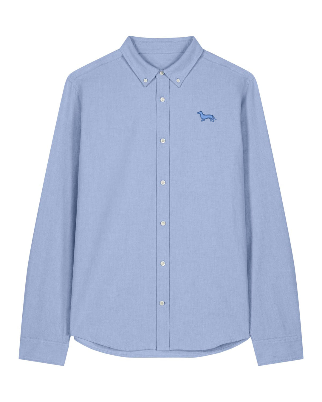 Oxford Hemd Herren - Dackel blau