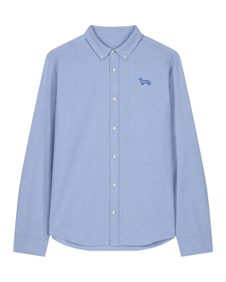 Oxford Hemd Herren - Dackel blau