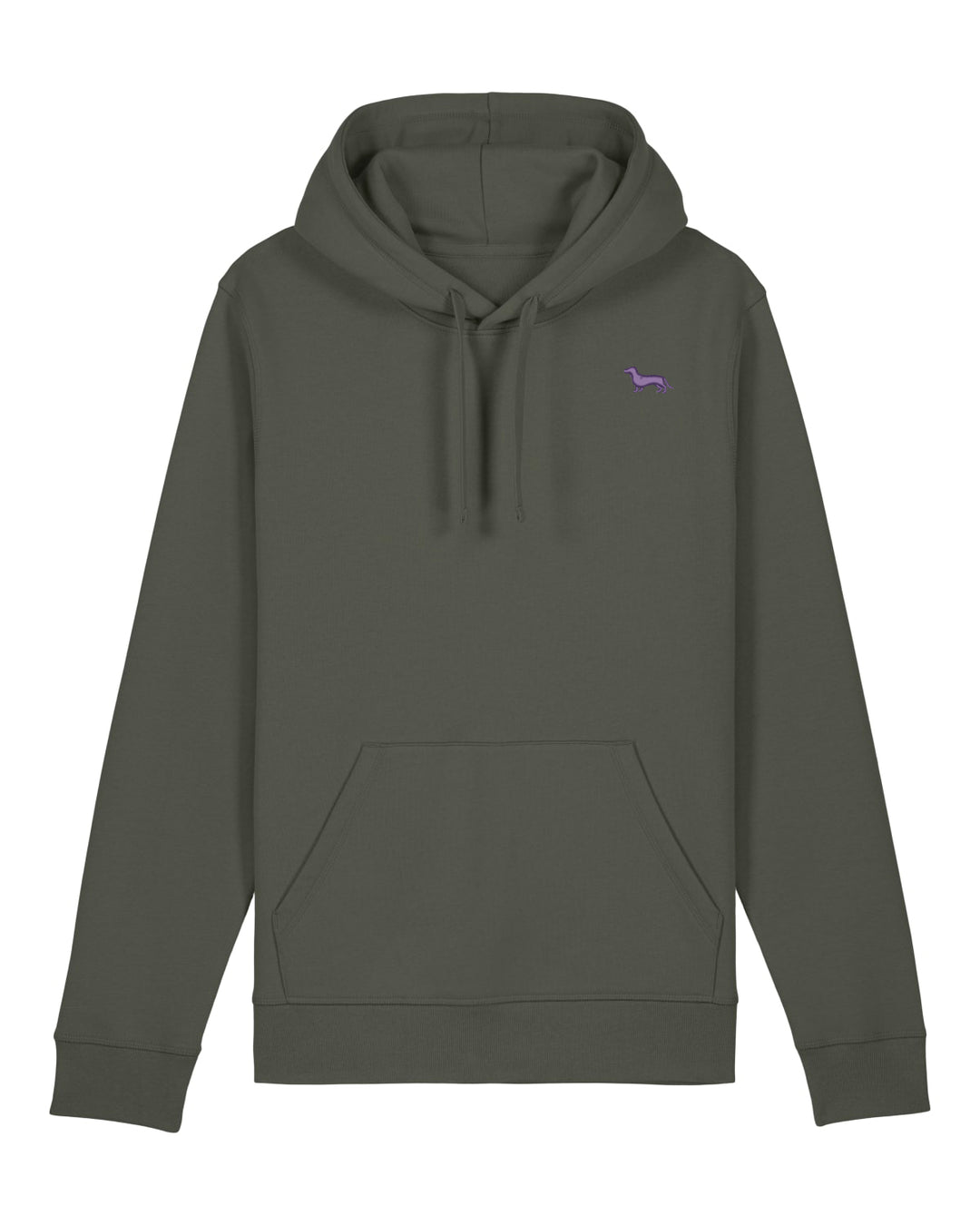 Hoodie Damen Organic Dackel lila