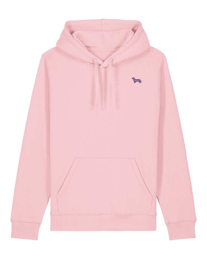 Hoodie Damen Organic Dackel lila