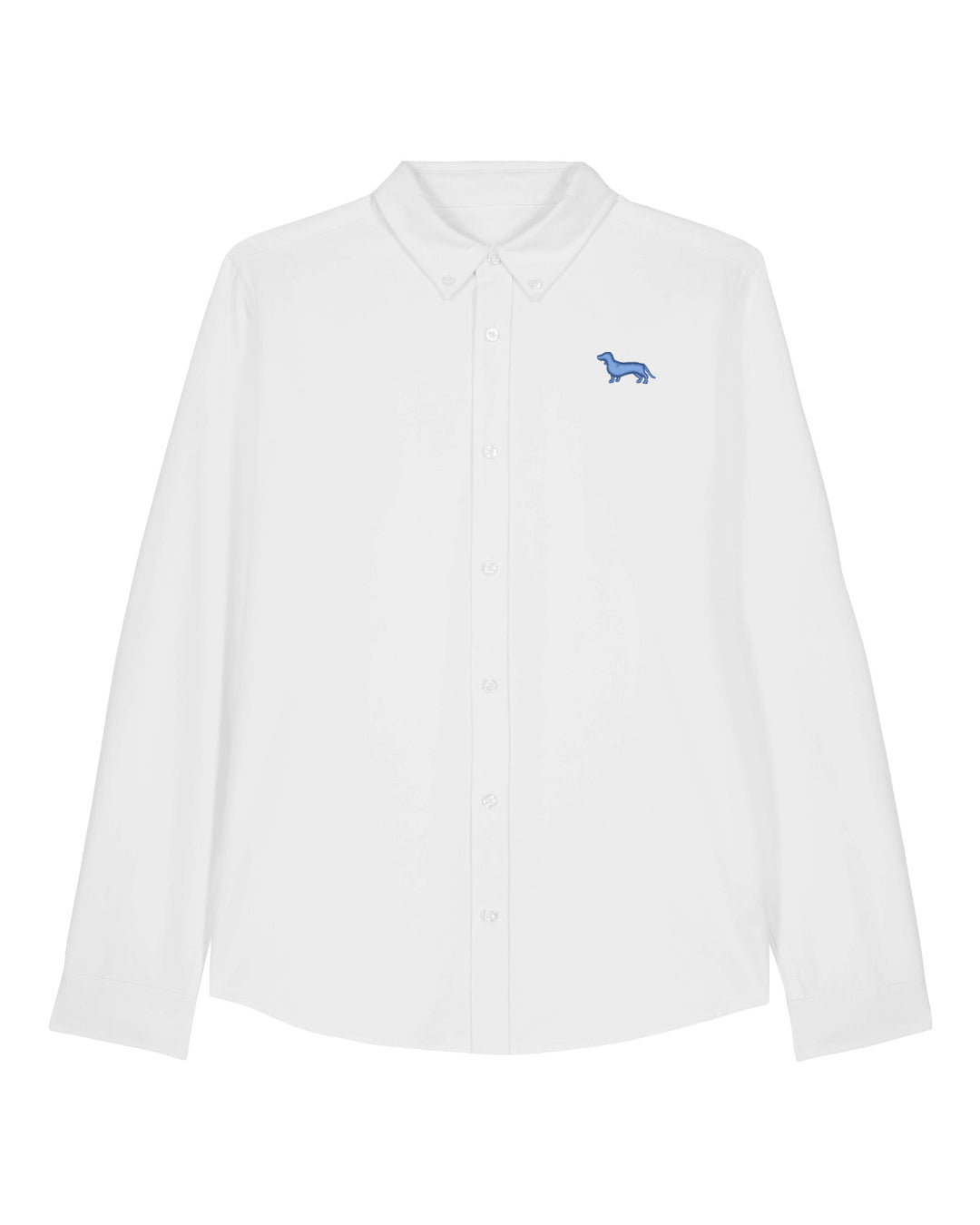 Oxford Hemd Herren - Dackel blau