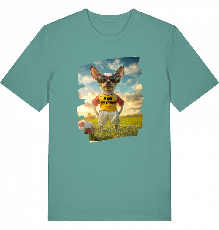 Just play football - Organic T-Shirt frontprint