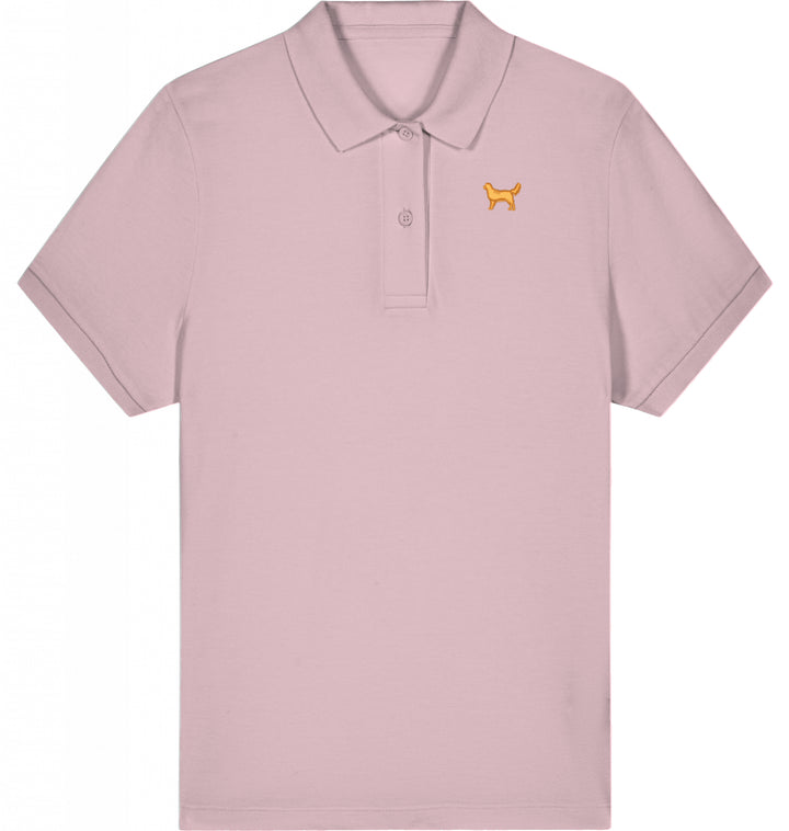 Polo Shirt Damen Organic Golden Retriever gold