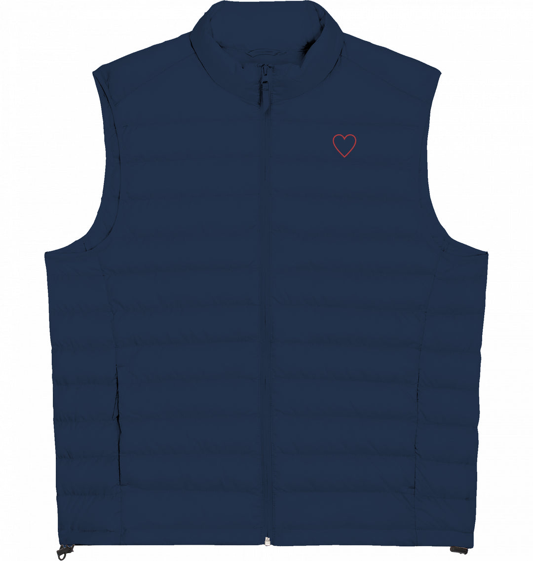 Love in light lines - Herren Daunenweste Organic