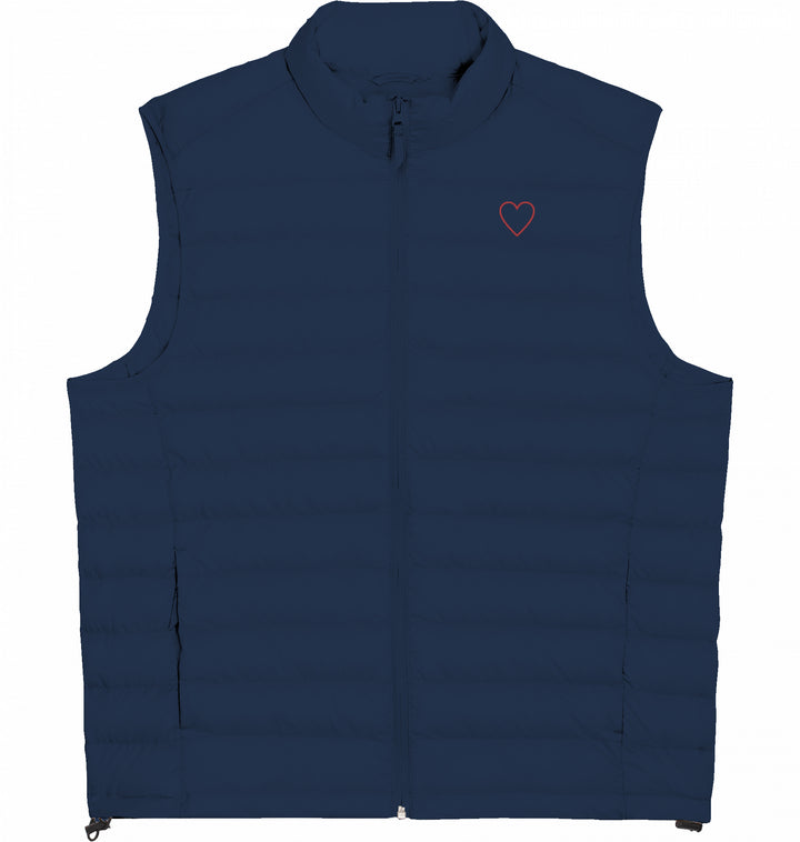 Love in light lines - Herren Daunenweste Organic