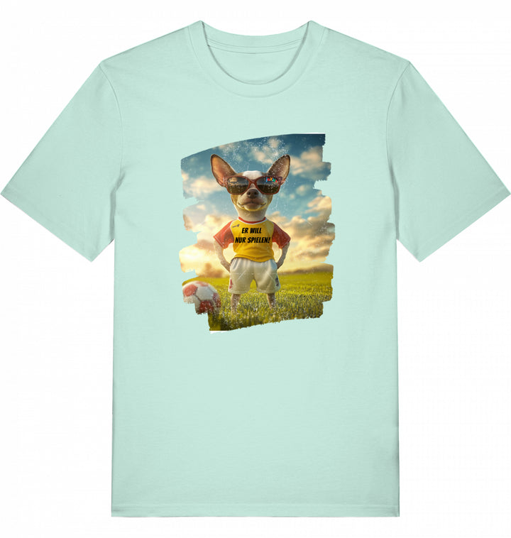 Just play football - Organic T-Shirt frontprint