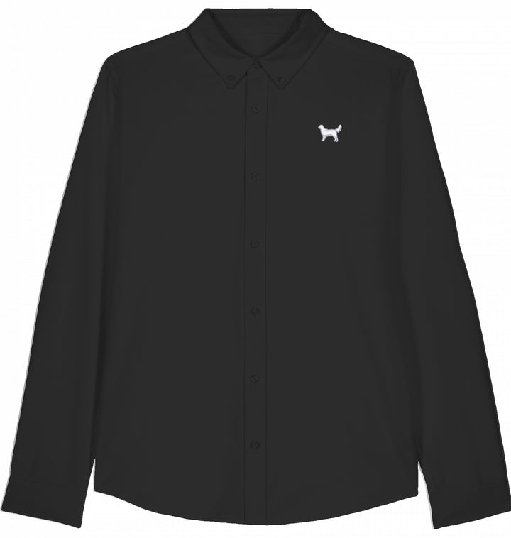 Oxford Bluse Damen - Golden Retriever weiß