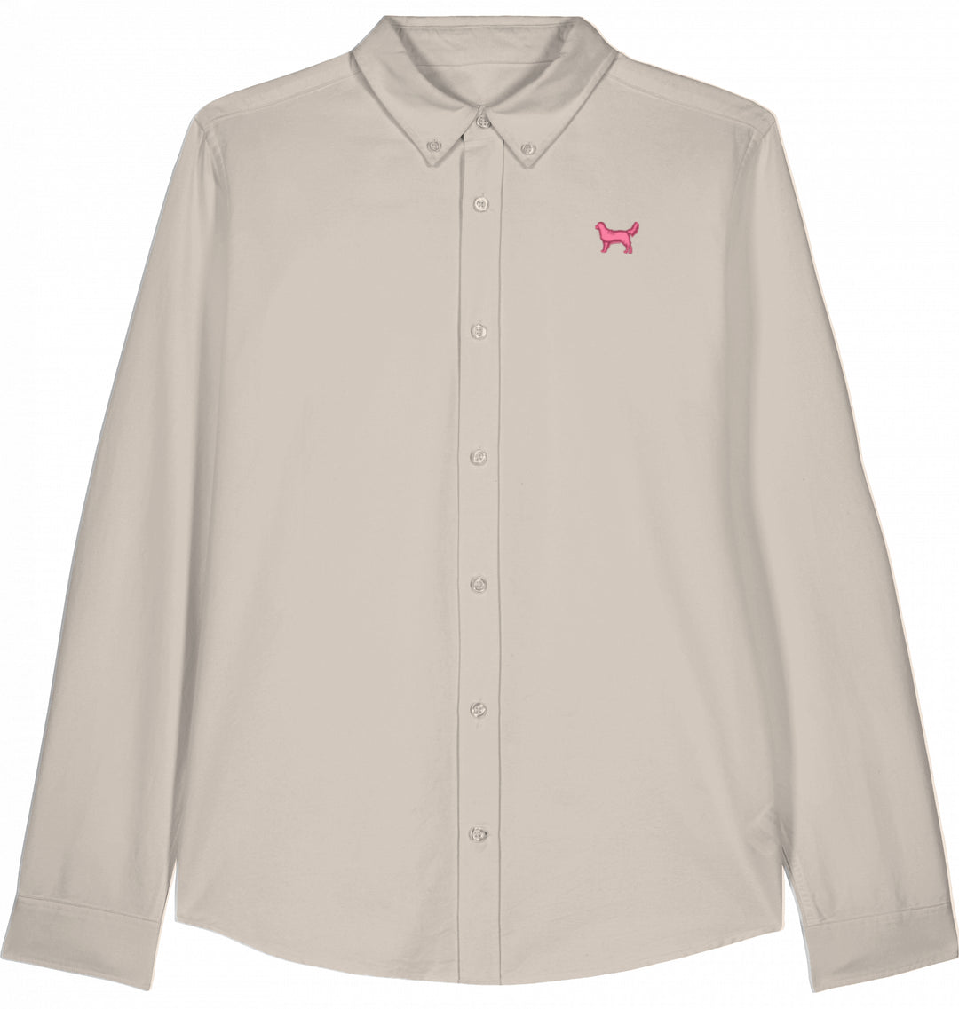 Oxford Hemd Herren - Golden Retriever pink
