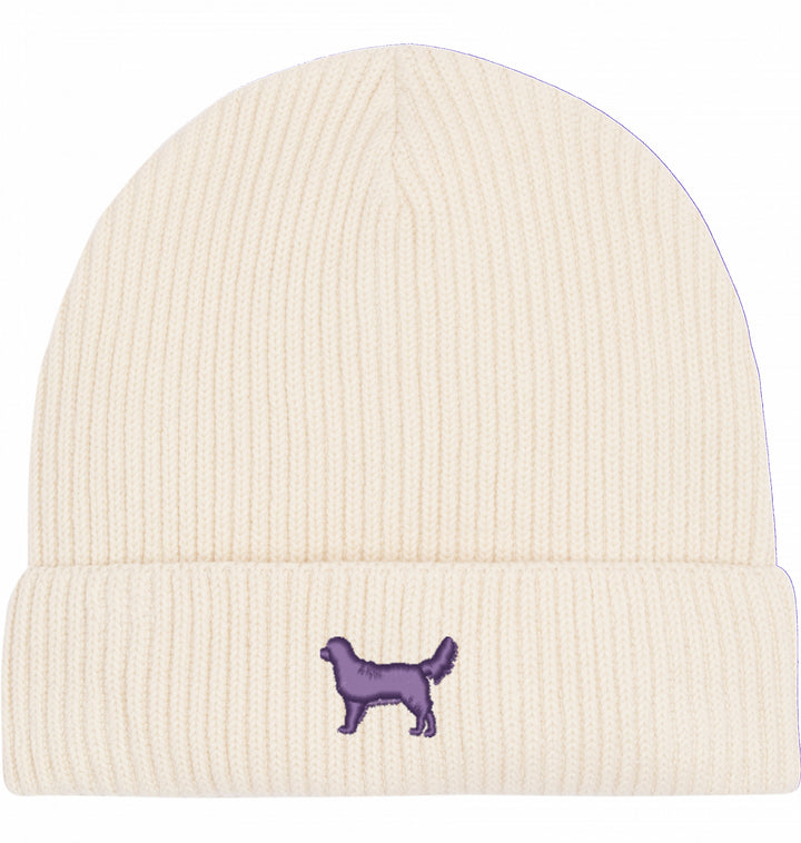 Fisherman Beanie organic - Golden Retriever lila