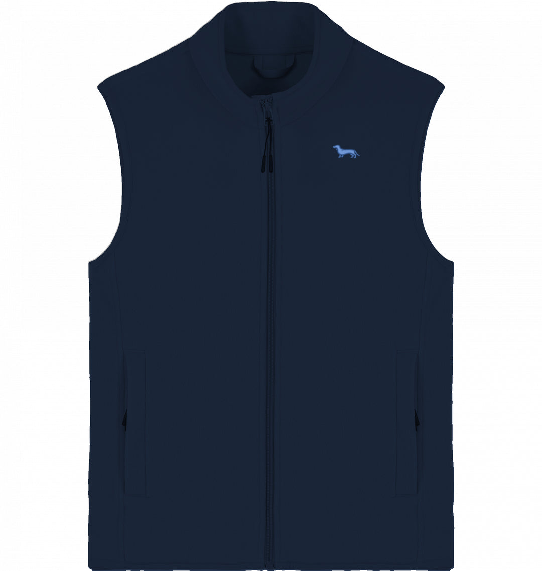Fleeceweste Organic - Dackel blau