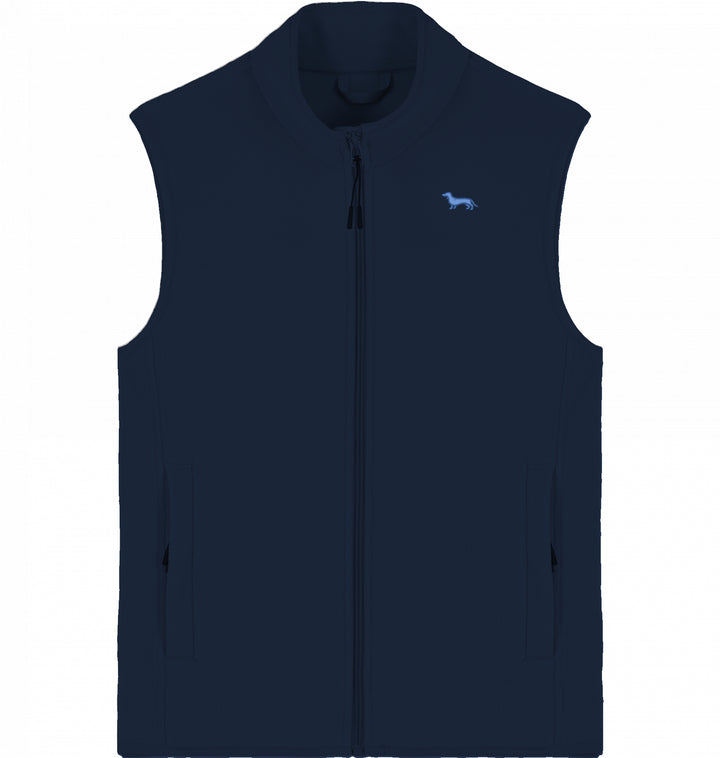 Fleeceweste Organic - Dackel blau