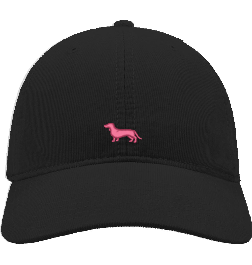 Cord Cap - Dackel pink