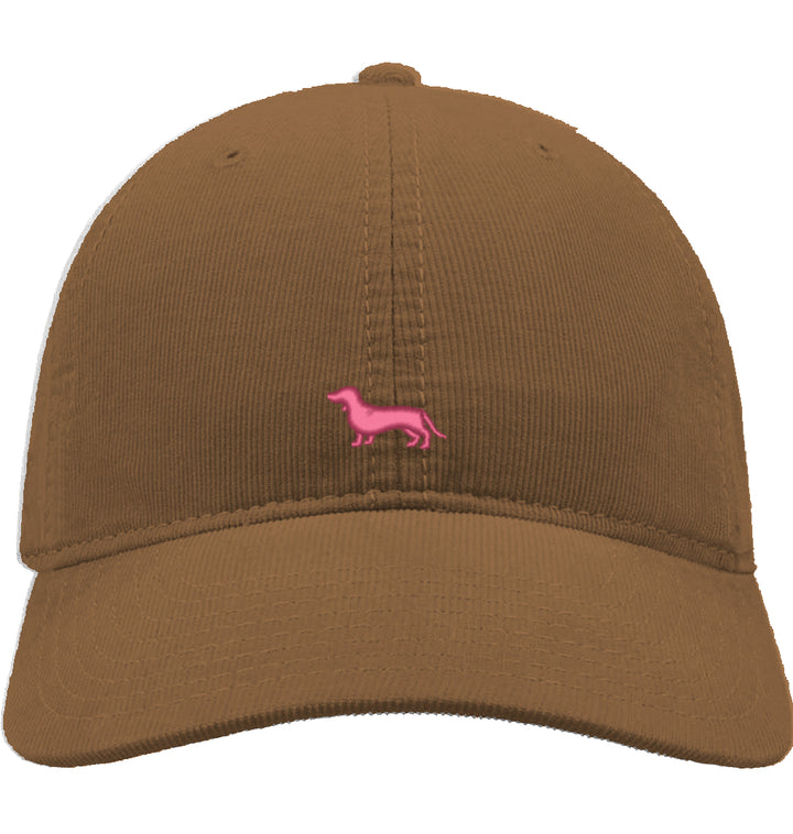 Cord Cap - Dackel pink