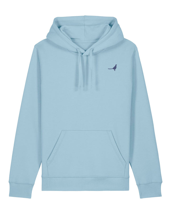 Hoodie Damen Organic Fasan blau