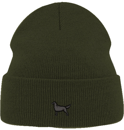 Beanie Organic - Flat Coated Retriever schwarz