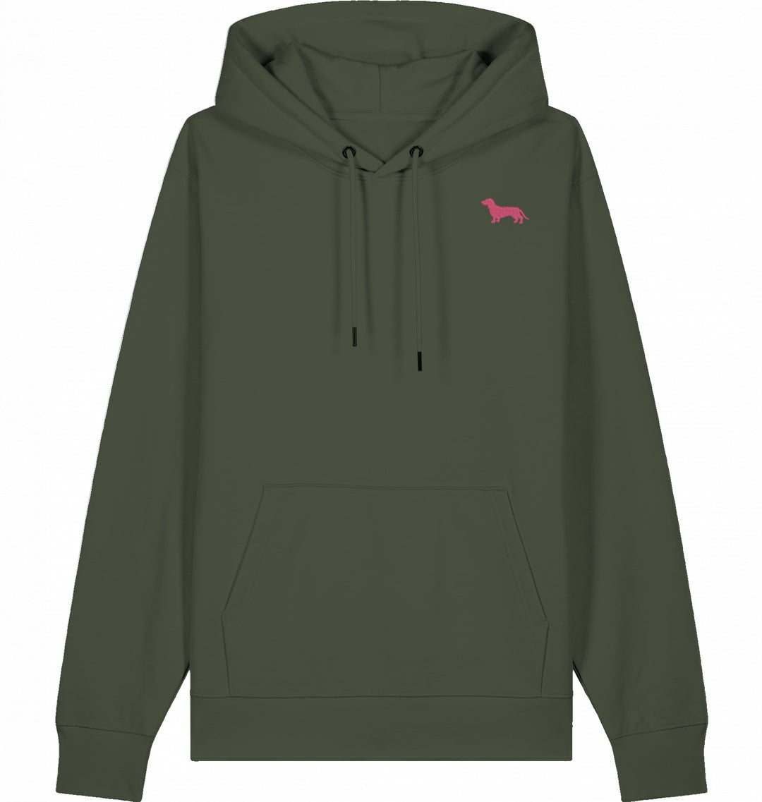 Dachshund Love pink- Organic Hoodie