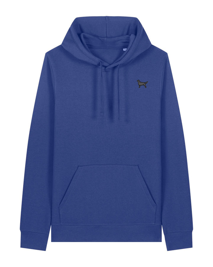 Hoodie Damen Organic Flat Coated Retriever schwarz