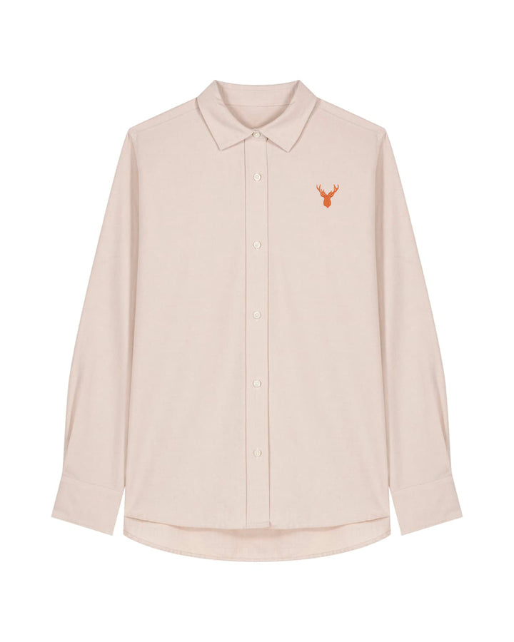 Oxford Bluse Damen - Geweih orange